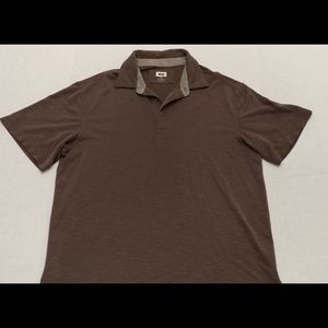 Joseph Abboud Short Sleeve Brown Polo Shirt XL